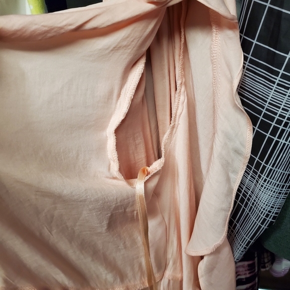 Free People one shoulder satiny ruffled blouse - Picture 5 of 8